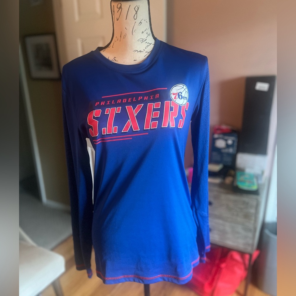 long sleeve sixers jersey shirt